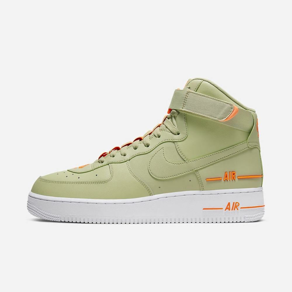 Sneakers Nike Air Force 1 High '07 LV8 3 Vert 4697-532 Olive Aura/Total Orange/Olive Aura Homme | NCE-67209319